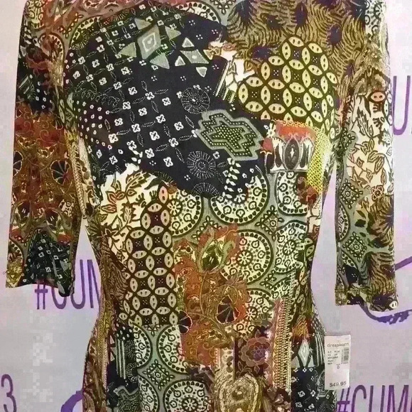 Roz and Ali Dress barn women's geometrical dress warm earth tones .nwt multiple - Picture 9 of 9